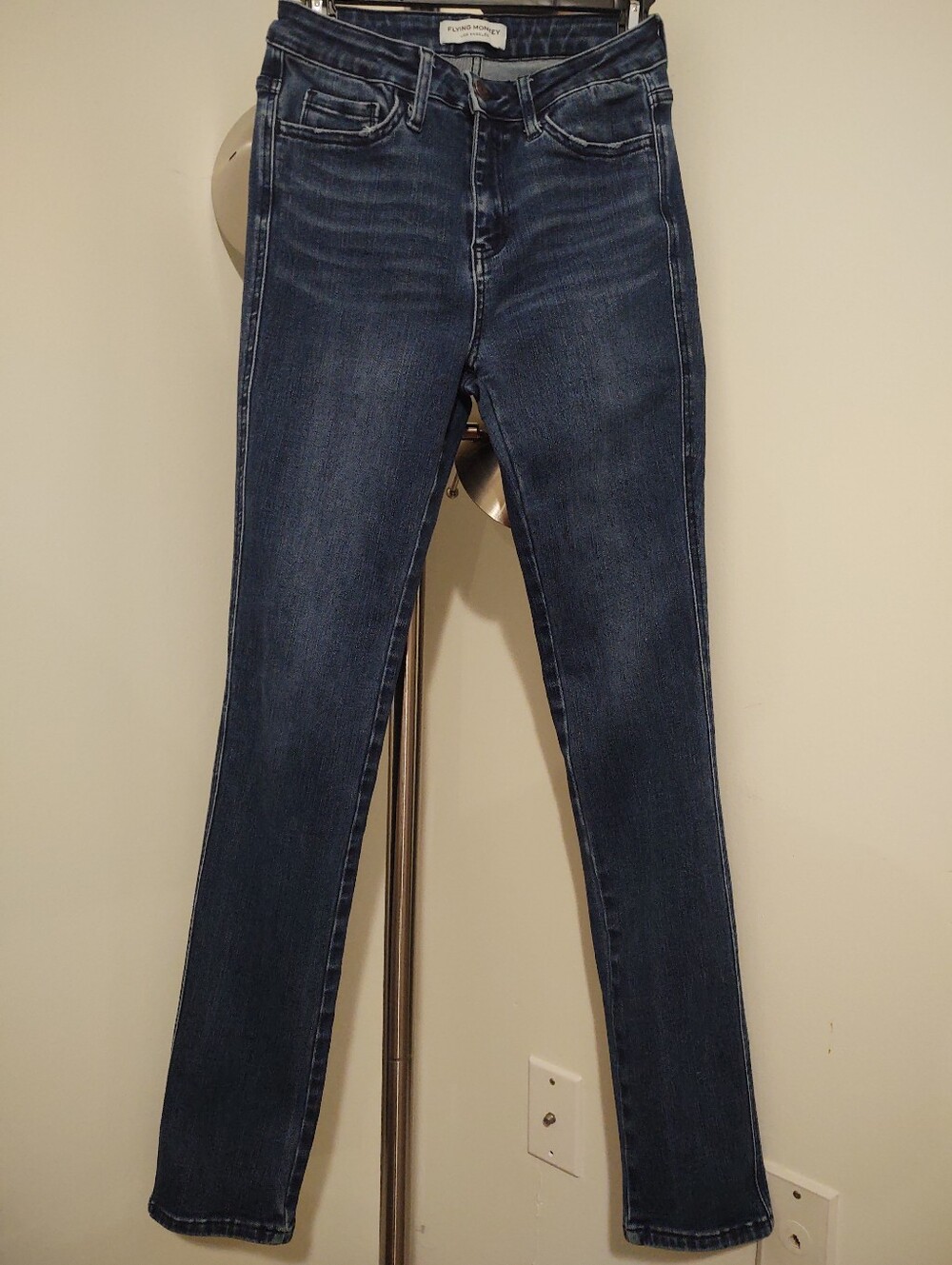 Flying Monkey Denim Mid-Rise Dark Blue Skinny Jeans 27 Pre-owned